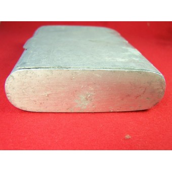 WW2 Ryska handgjord aluminium cigarettfodral, 1945 daterad! Skyttegravskonst!!!. Espenlaub militaria
