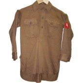 Летняя коричневая рубаха х/б для Deutsche Jungvolk