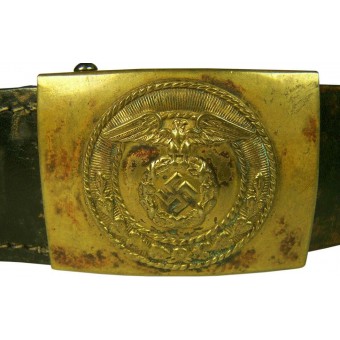 SA hebilla, con un cinturón de negro, puede ser usado por el miembro NSKK.. Espenlaub militaria
