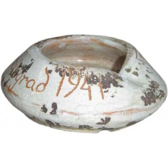 Alemán cerámica cenicero, recuerdo. Espenlaub militaria