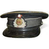 Gorra de ingeniero naval o médico soviética anterior a la II Guerra Mundial