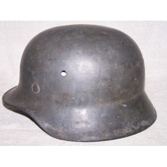 M35 sola casco calcomanía SS, campo de batalla encontró en el pantano cerca de Narva. Espenlaub militaria