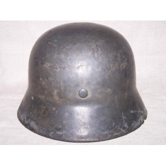 M35 sola casco calcomanía SS, campo de batalla encontró en el pantano cerca de Narva. Espenlaub militaria