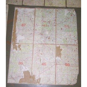Лот из карт летчика Люфтваффе, для экипажа бомбардировщика. Карты России. Espenlaub militaria