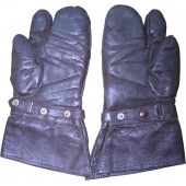 Luftwaffe of postrijders leren handschoenen.