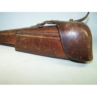 Polis P08 brunt läderhölster, daterat 1929. Espenlaub militaria