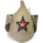 Зимний суконный шлем М 27 для бронетанковых частей и артиллерии  РККА - Будённовка