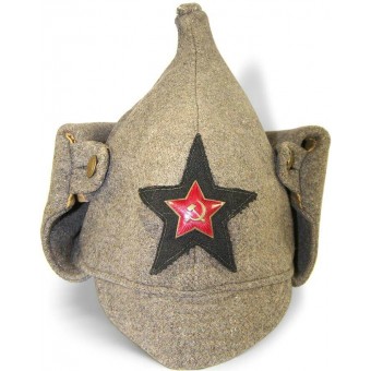 Зимний суконный шлем М 27 для бронетанковых частей и артиллерии  РККА - Будённовка. Espenlaub militaria
