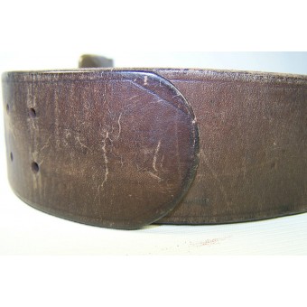 Soviet belt, with brass trench art buckle. Espenlaub militaria