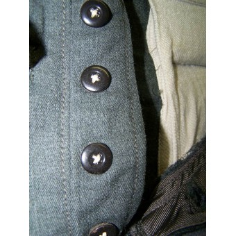Pantalones SS M43 Betr Ra (Betrieb Ravensbrück) de tela de gabardina italiana hecha Kielhose.. Espenlaub militaria