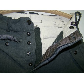 SS pantalon M43 Betr Ra (Betrieb Ravensbrück) de tissu italien gabardine fait Kielhose.. Espenlaub militaria