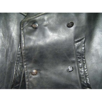 WW2 manteau de cuir russe pour soviet sous-officiers de léquipage blindé. Espenlaub militaria