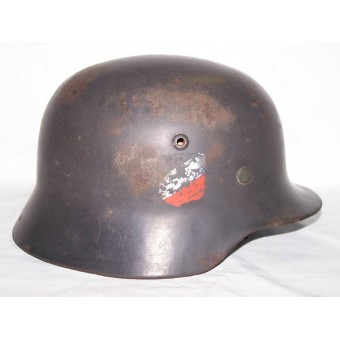 M 35 NS 64 Luftwaffe Double Decal Steel Helm. Espenlaub militaria