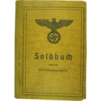 Солдатская книжка Soldbuch оберефрейтора пехоты, конец войны 27 марта 1945 г.. Espenlaub militaria