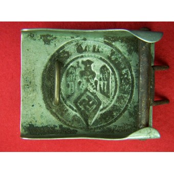 Hebilla de cinturón de níquel HJ con marcas RZM 36. Espenlaub militaria