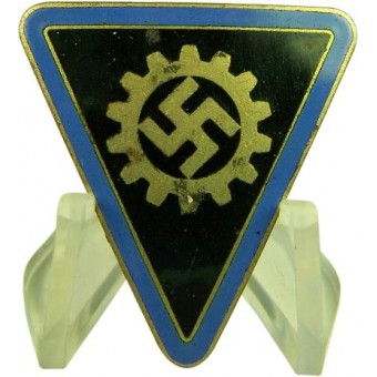 DAF-Emailleabzeichen für weibliche Führungskräfte. Blau ist für die Ortsebene Personal. Espenlaub militaria