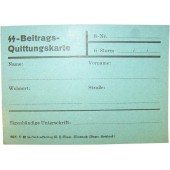 Карточка для уплаты членских взносов в СС. SS Beitrags Quittungskarte