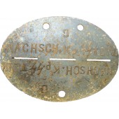 Placa de identificación de la Nahschub Kompanie SS Totenkopf Division