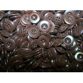 Botones de plástico marrón 17-18 mm