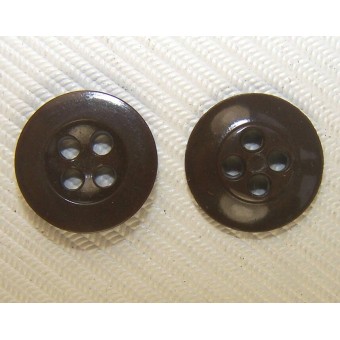 Botones de plástico de color marrón claro, 14 mm. Espenlaub militaria