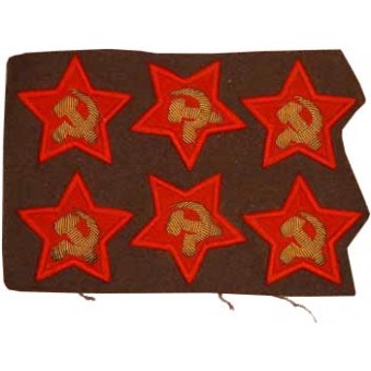 Puna -armeijan / Neuvostoliiton Venäjän poliittinen (Comissar) hihtähdet tähdet. Espenlaub militaria