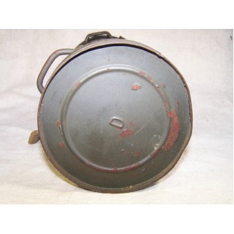 Tedesco WW2, 1941 anni gasmask datato e scatola metallica.. Espenlaub militaria