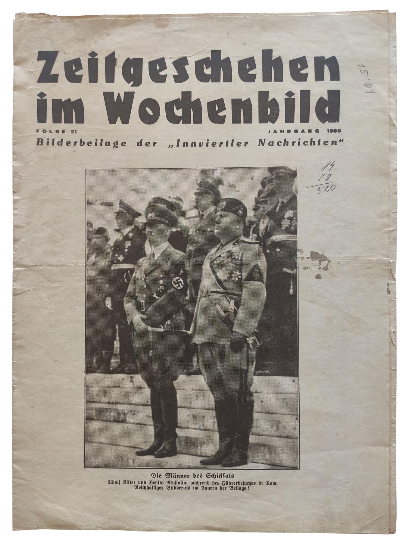 Illustrated Newspaper Zeitgeschehen Im Wochenbild, 1938