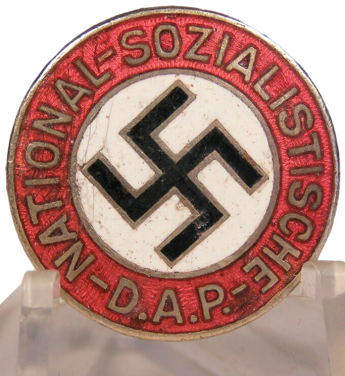 NSDAP party badge. Asterisk logo. Unknown manufacturer