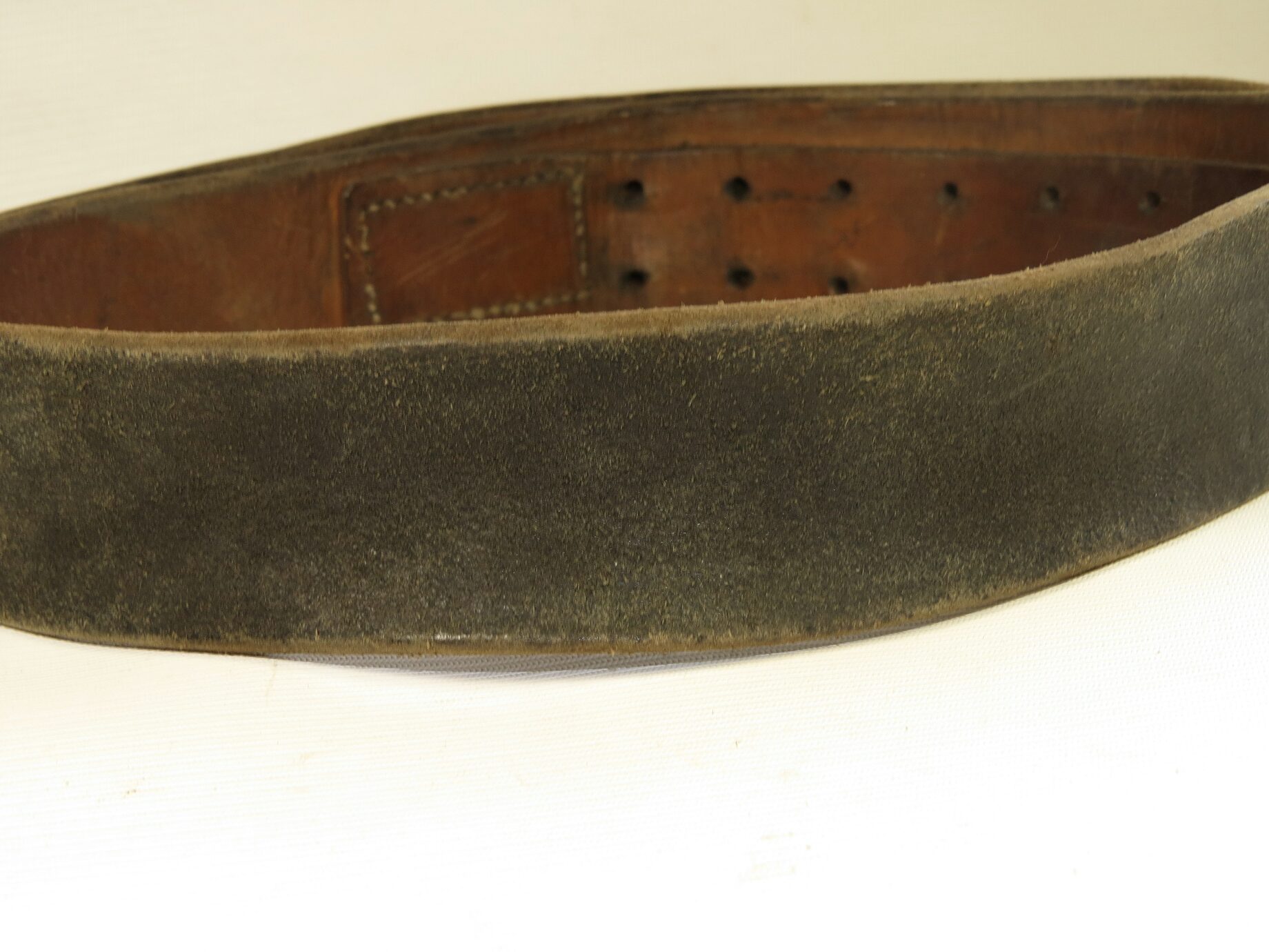 Wehrmacht, Luftwaffe or SS leather belt, 1942.- Belts & Buckles