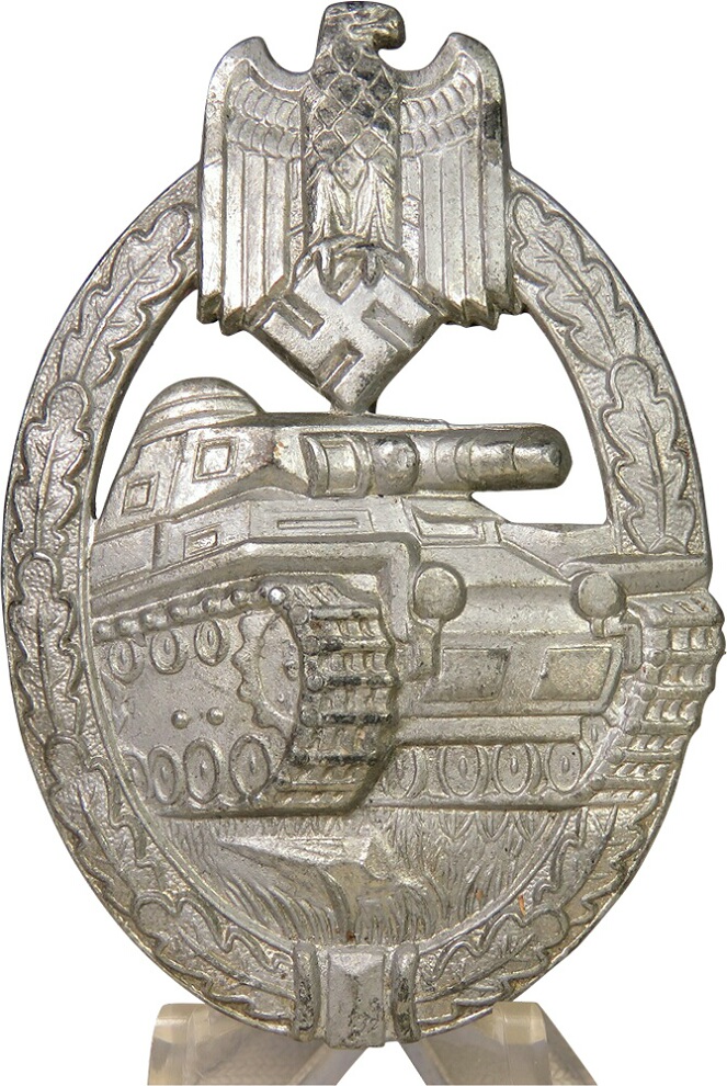 WW2 German Tank assault badge PAB in silver- W. Deumer