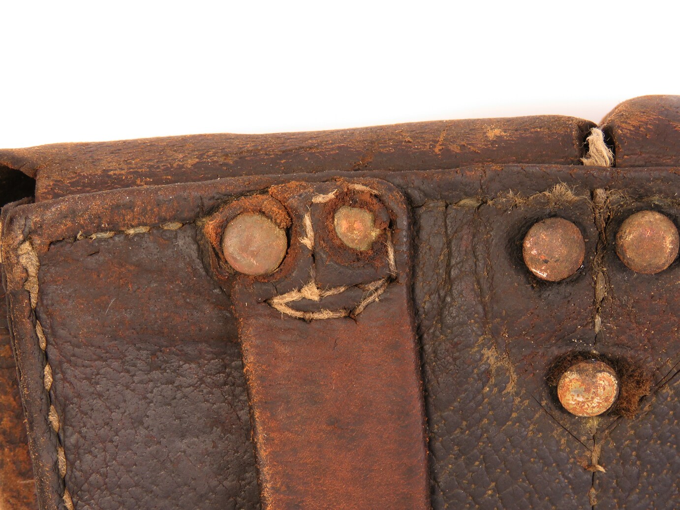 M1938 Red Army ammo pouch. Salty. Damage, repairs