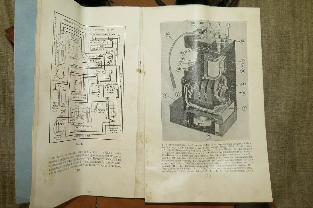 Полевой телефон РККА с инструкцией, EE-8-A, Ленд-Лиз. Комплектное состояние.
