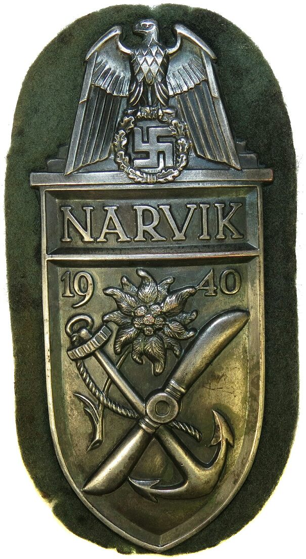 Narvik shield 1940, Cupal- War & Qualification Badges