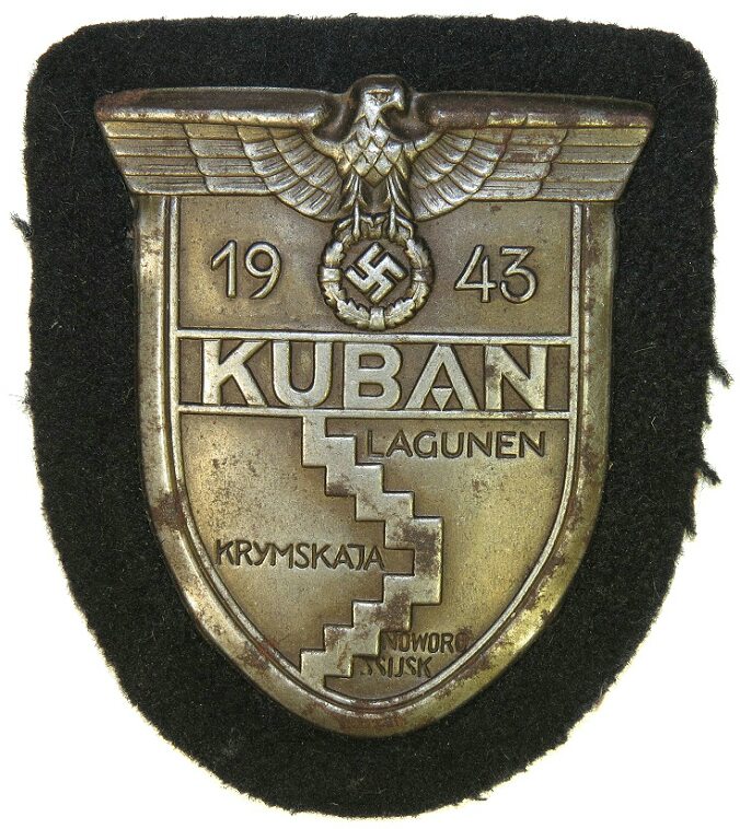 Kuban shield 1943, on black wool-for armored troops- War
