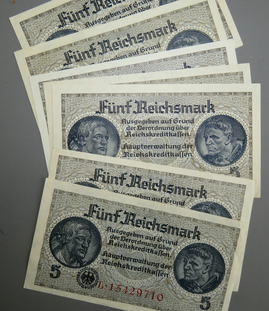 Occupation Reichsmarks for the Eastern Territories 5 Reichsmark