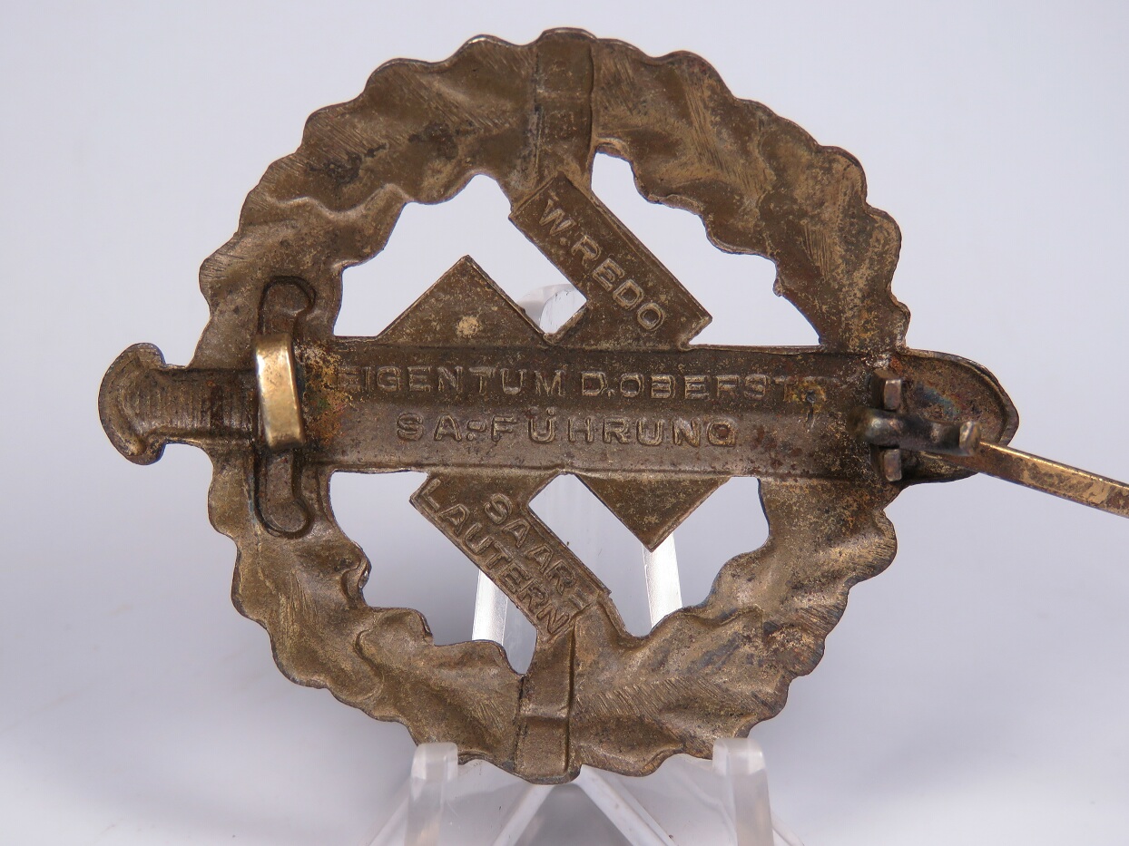 SA Sports badge bronze grade W. Redo