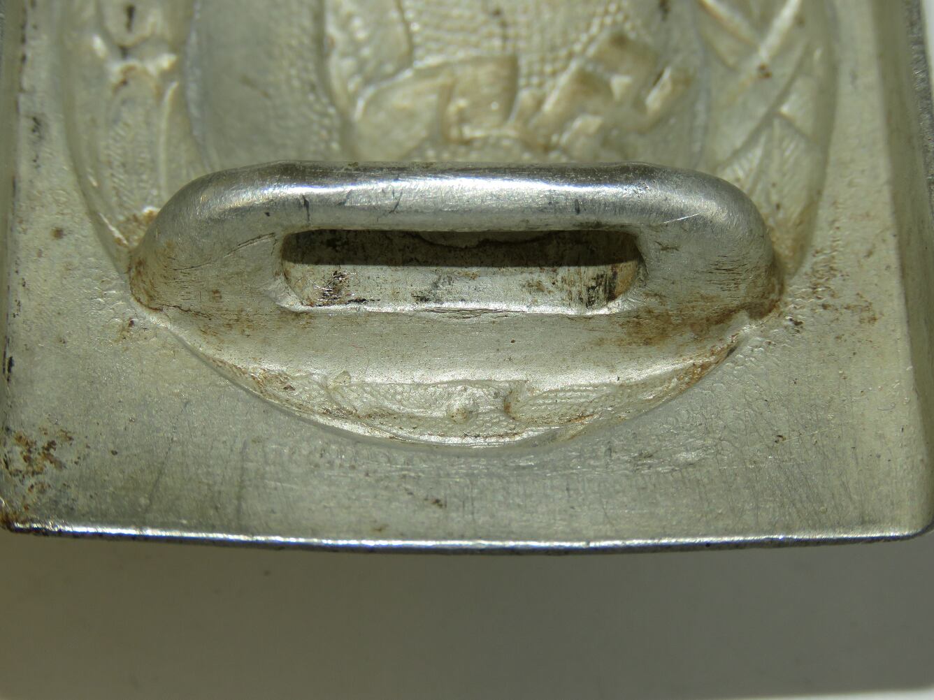 An early Luftwaffe drop tail eagle aluminum buckle
