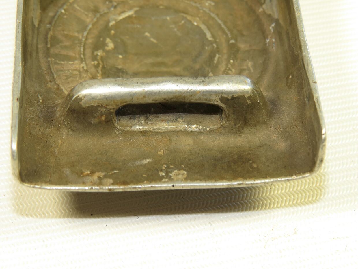 Wehrmacht Heer Gebr Kugel & Fink Ludenscheid early aluminum buckle GK&F ...