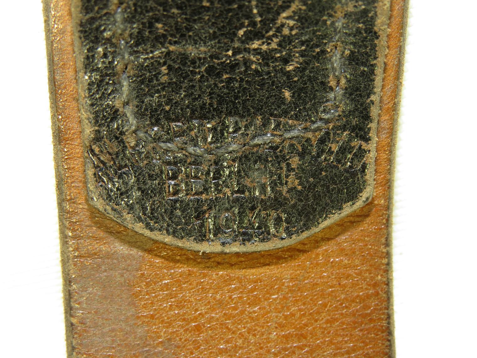 Field police leather belt, 1938