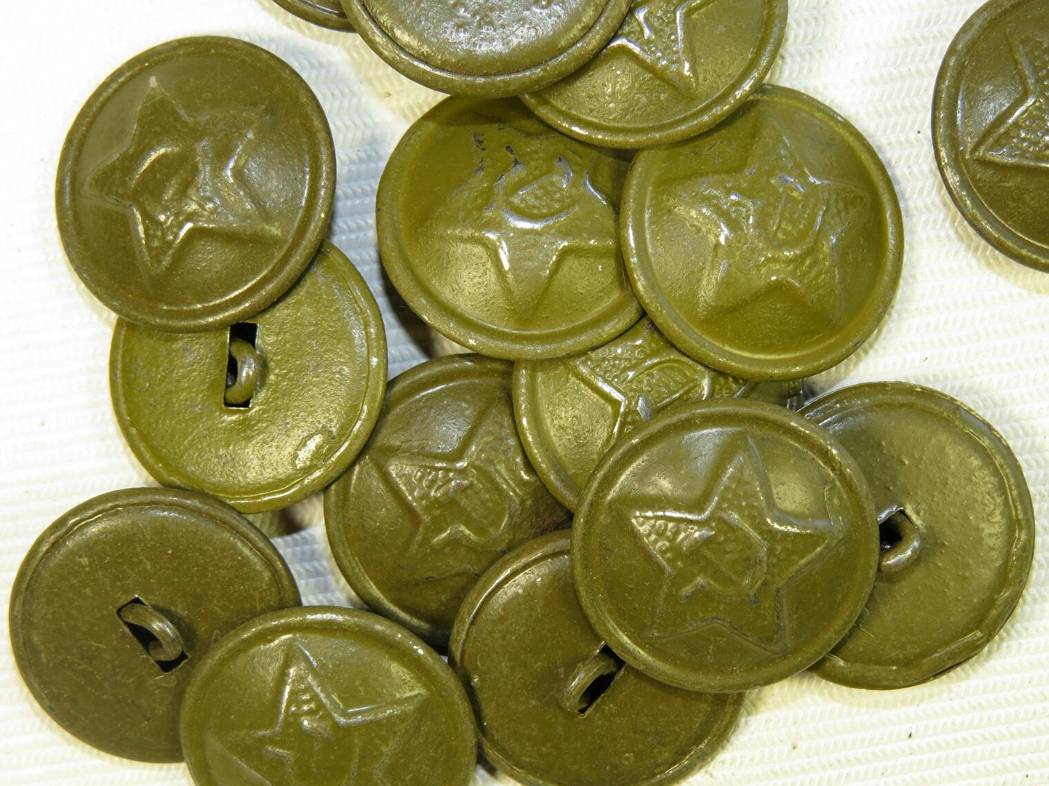 Repro WWII Soviet Russian 18mm Buttons - Brass – Ostfront