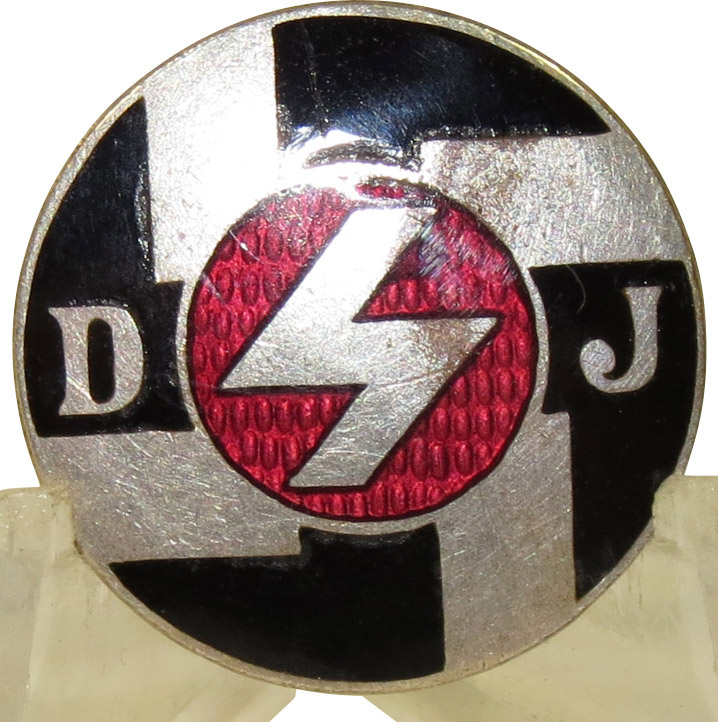 3rd Reich Deutsche Jungvolk badge, early type, Ges. Gesch- NSDAP, non ...