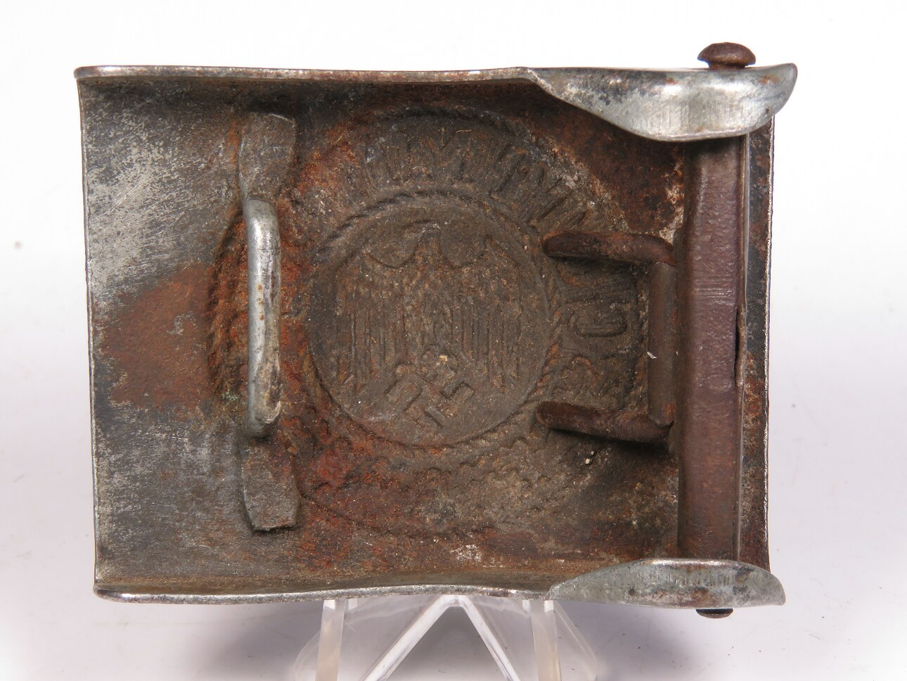 Wehrmacht combat belt with iron buckle, late war