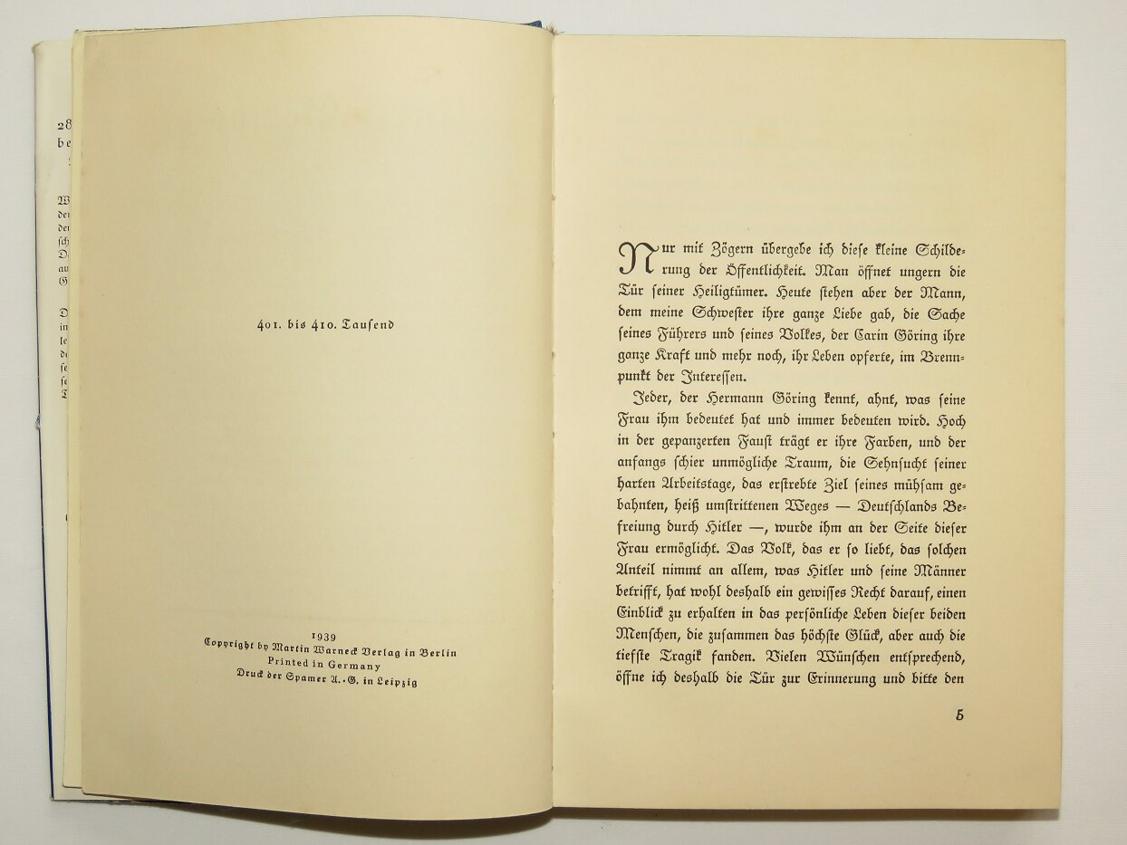 The book about Hermann Goerings wife- 