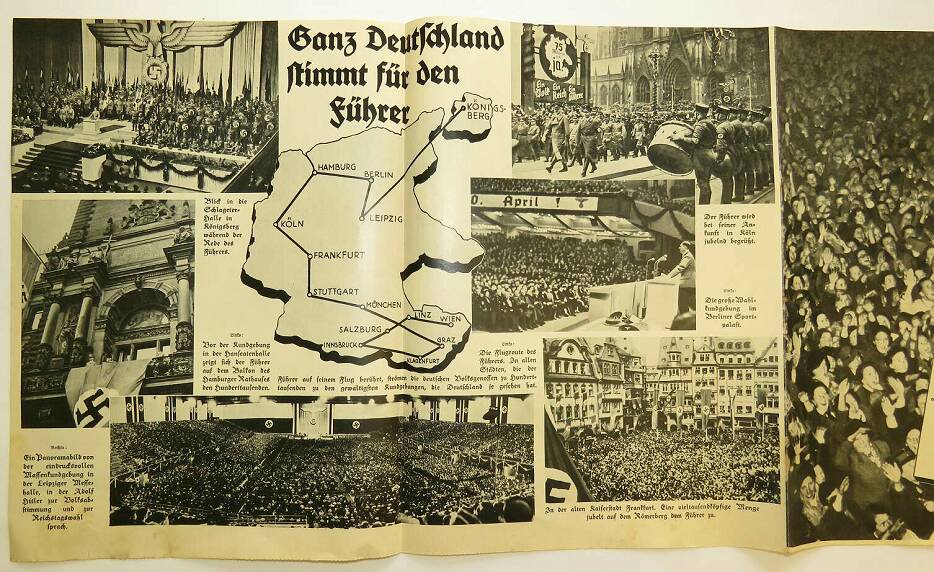 Poster - magazine. Anschluss Austria 1 March 1938 