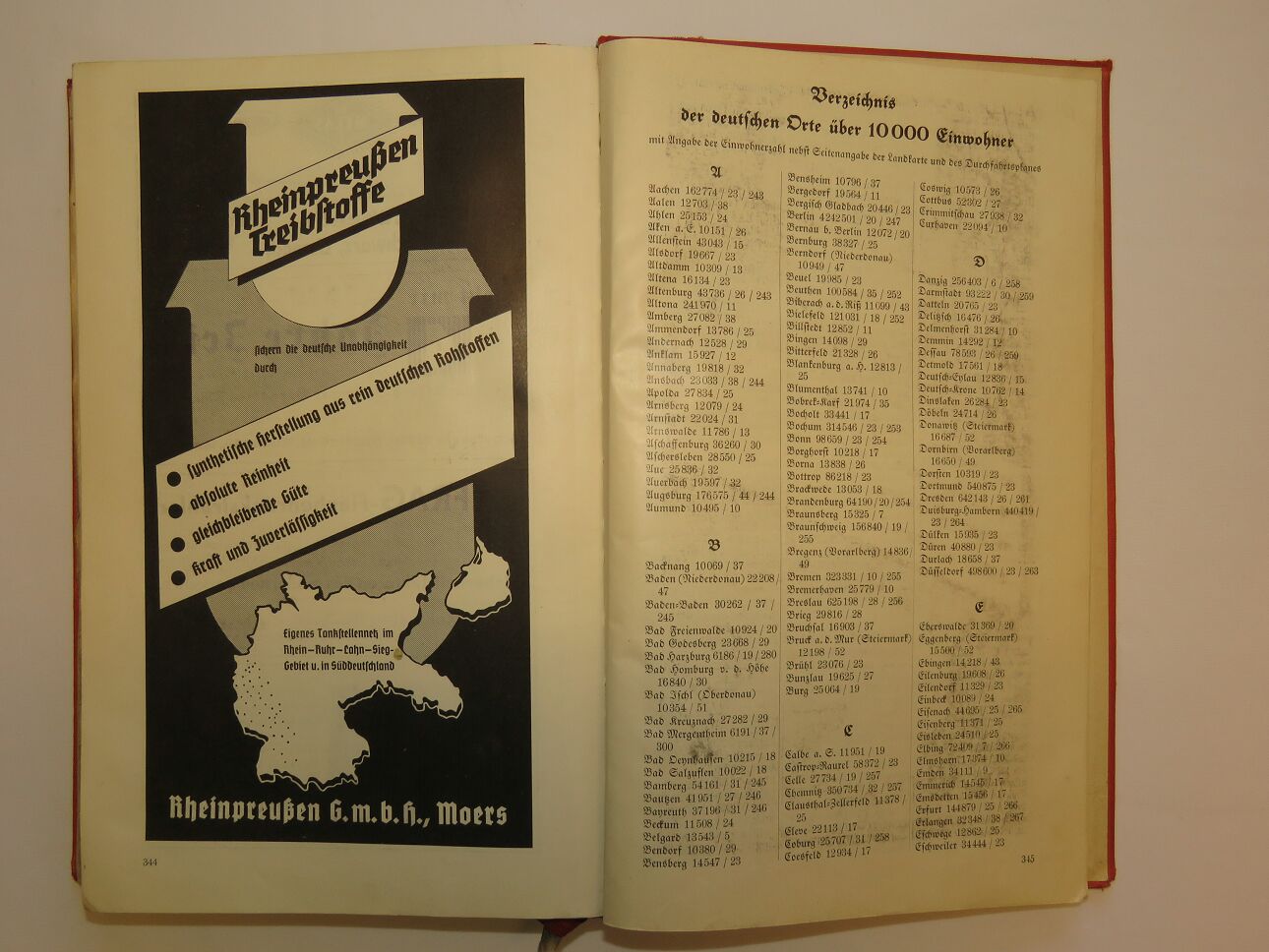 V.B. Straßen-Atlas Von Deutschland, 1938, Straßen Und Autobahnatlas