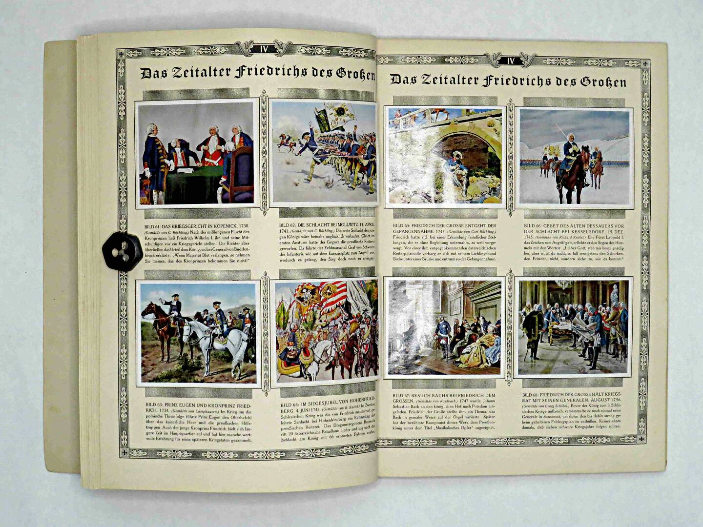  Bilder Deutscher Geschichte. German history, book with cigarette cards Illustration 