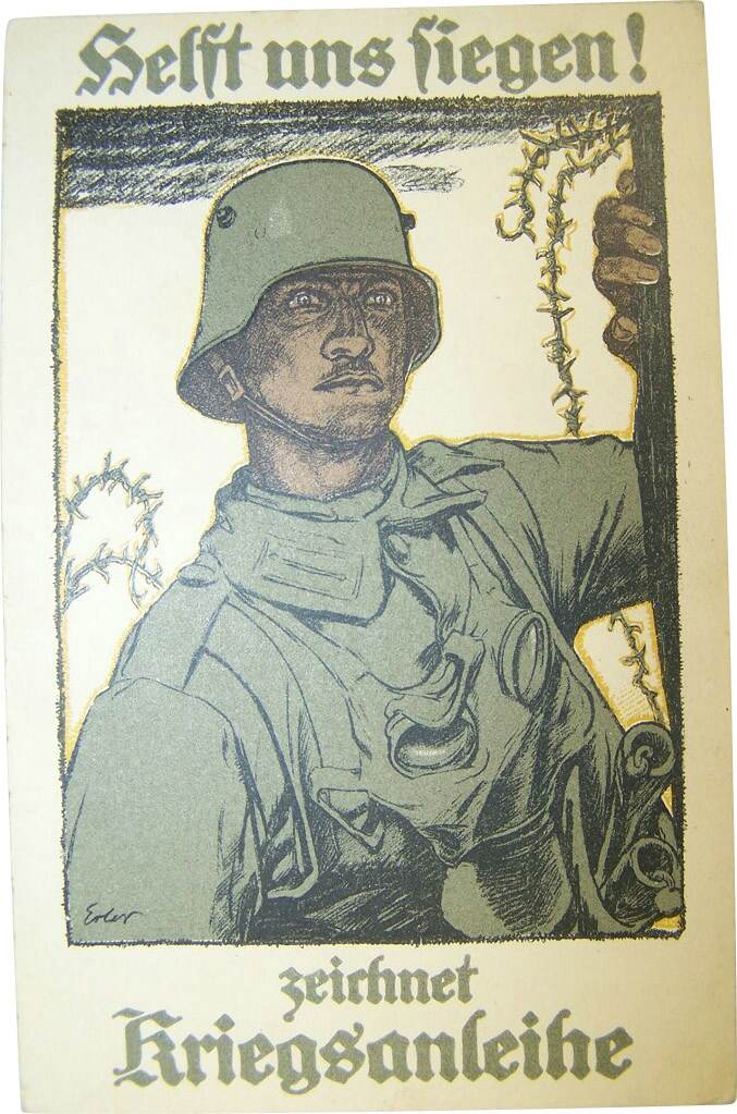 Ww1 Period Made German Propaganda Postcard Posters